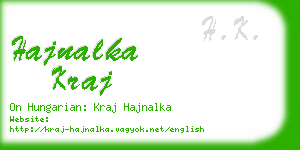 hajnalka kraj business card